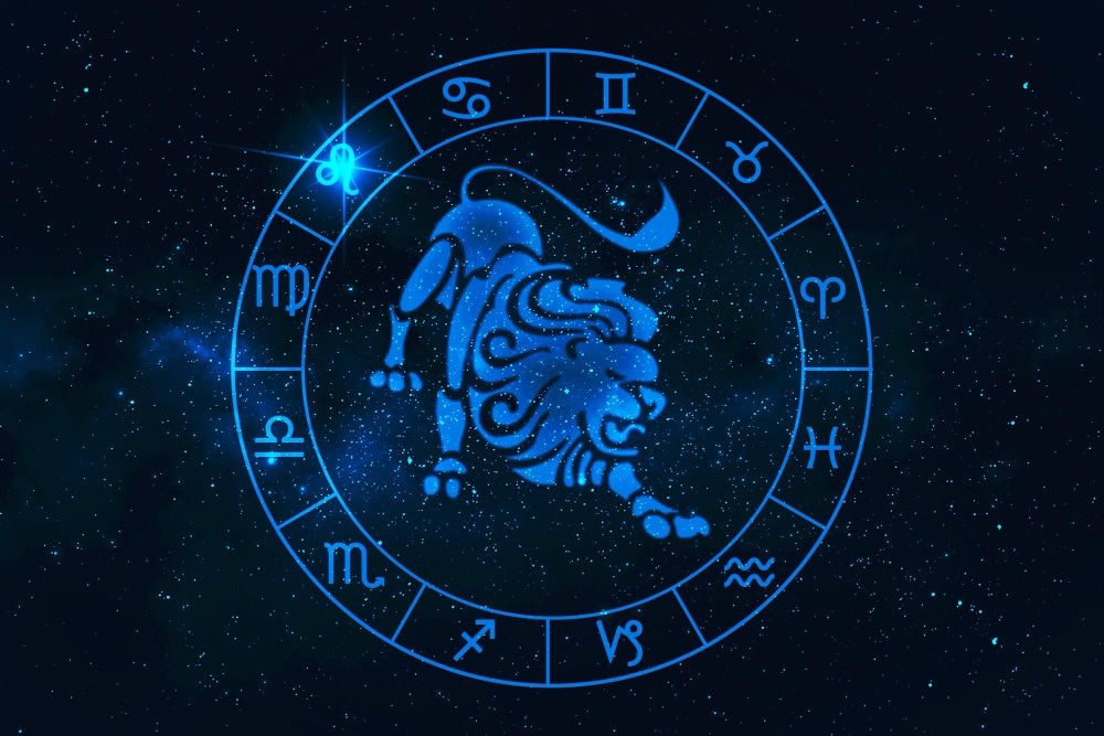 Signe astrologique lion avec les autres signes autour de lui