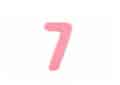 Chiffre 7 en rose