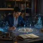 Astres et technologie illustrant thème astral avec intelligence artificielle