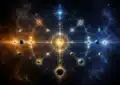 Constellation astrologique représentant nœud nord et nœud sud