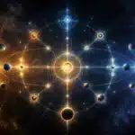 Constellation astrologique représentant nœud nord et nœud sud