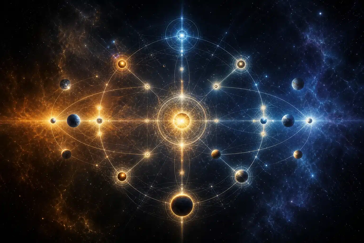 Constellation astrologique représentant nœud nord et nœud sud