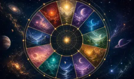 Diagram des 12 maisons astrologiques et leur influence quotidienne