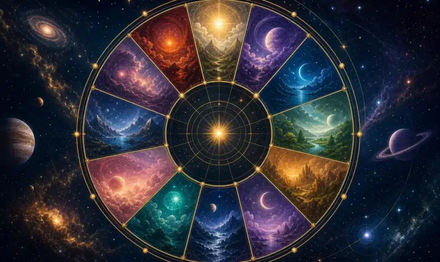 Diagram des 12 maisons astrologiques et leur influence quotidienne