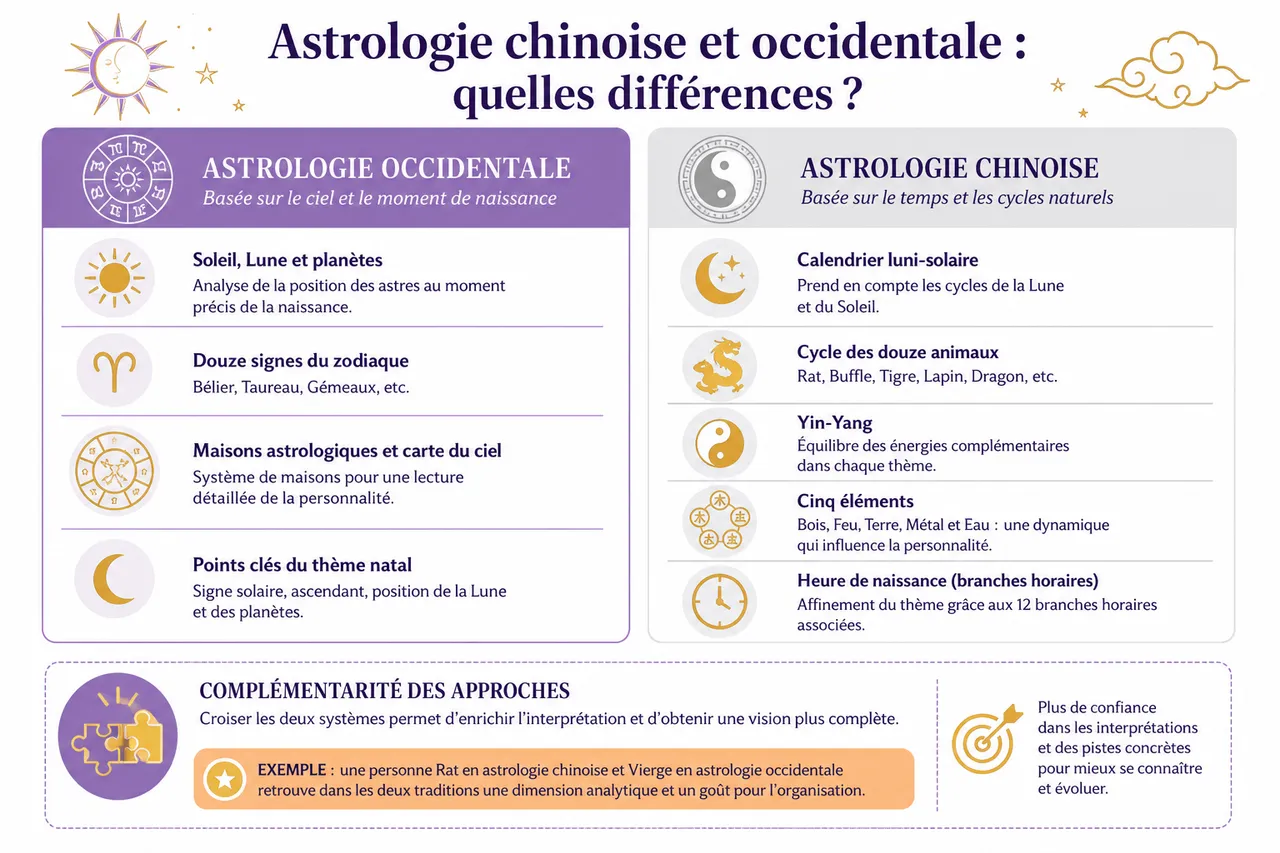 Signes chinois: comprendre leur signification et leur influence sur votre vie , Astrologie chinoise et occidentale: quelles différences?