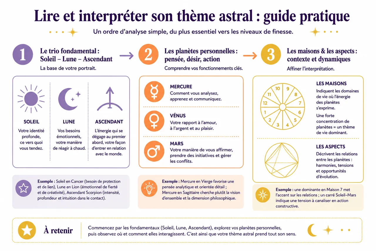 Décrypter votre thème astral étape par étape , Lire et interpréter son thème astral: guide pratique