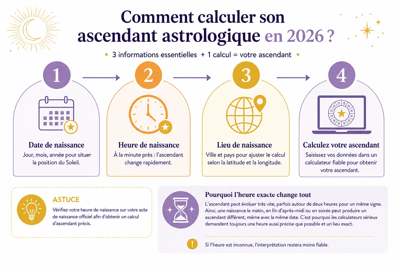 Ascendant astrologique: comment le calculer et quel impact sur votre personnalité , Comment calculer son ascendant astrologique en 2026?