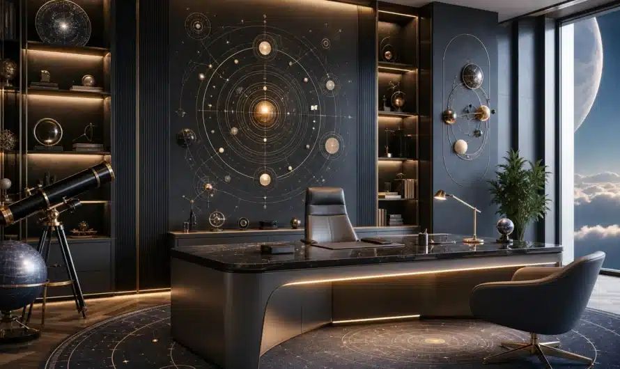 Planète Mercure en rétrogradation avec symboles astrologiques