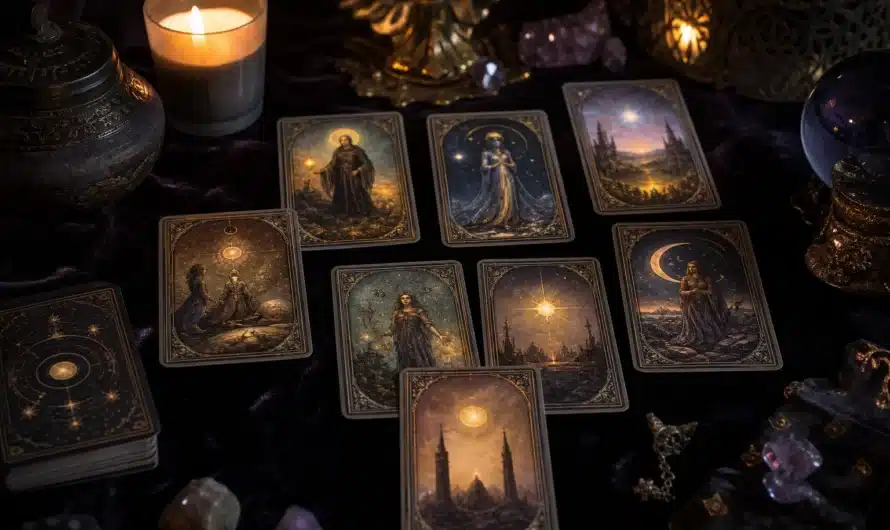 Tarot amour et doutes relationnels avec cartes et symbole