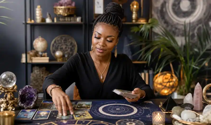 Cartes de tarot, symboles astrologiques et voyance professionnelle